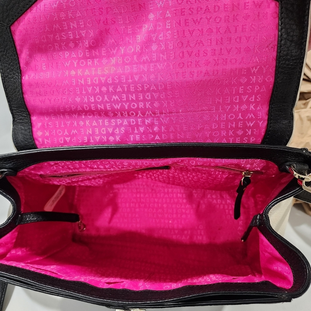 KATE SPADE PEBBLE LEATHER COLOR BLOCK SATCHEL - Picture 12 of 16